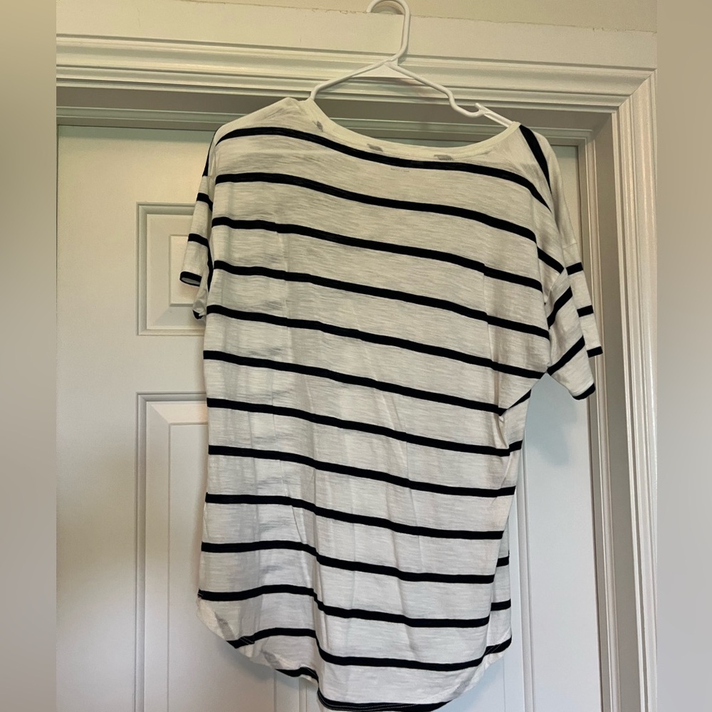Madewell Women’s Striped Cotton Crewneck Tee - Picture 2 of 3